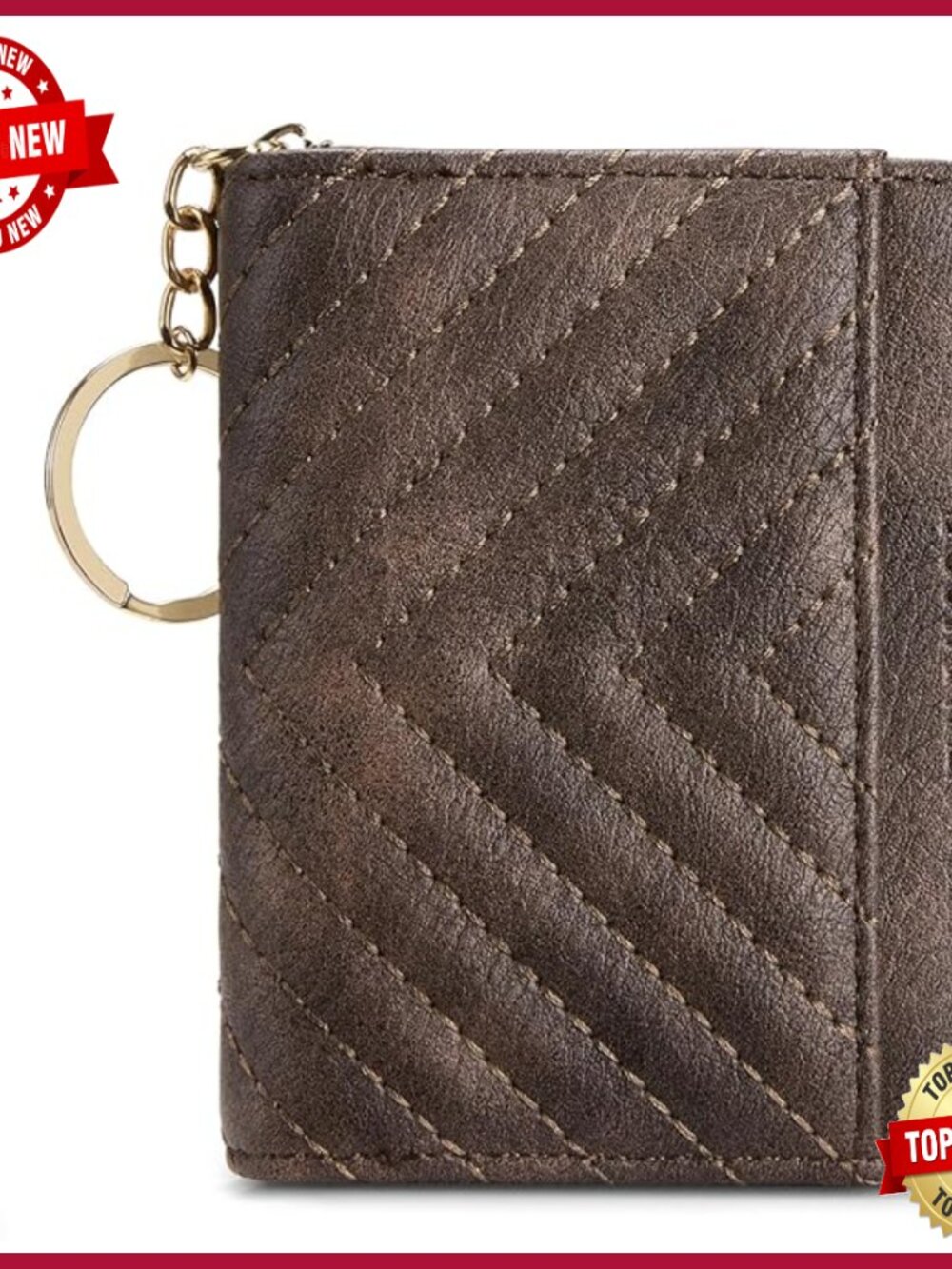 Leather Quilted Crossbody Bag With Rfid Blocking Card Holder Wallet